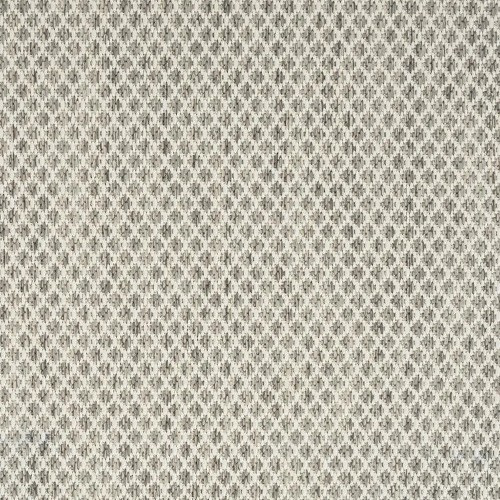 10' Ivory And Silver Square Geometric Indoor Outdoor Area Rug Homeroots Outdoor