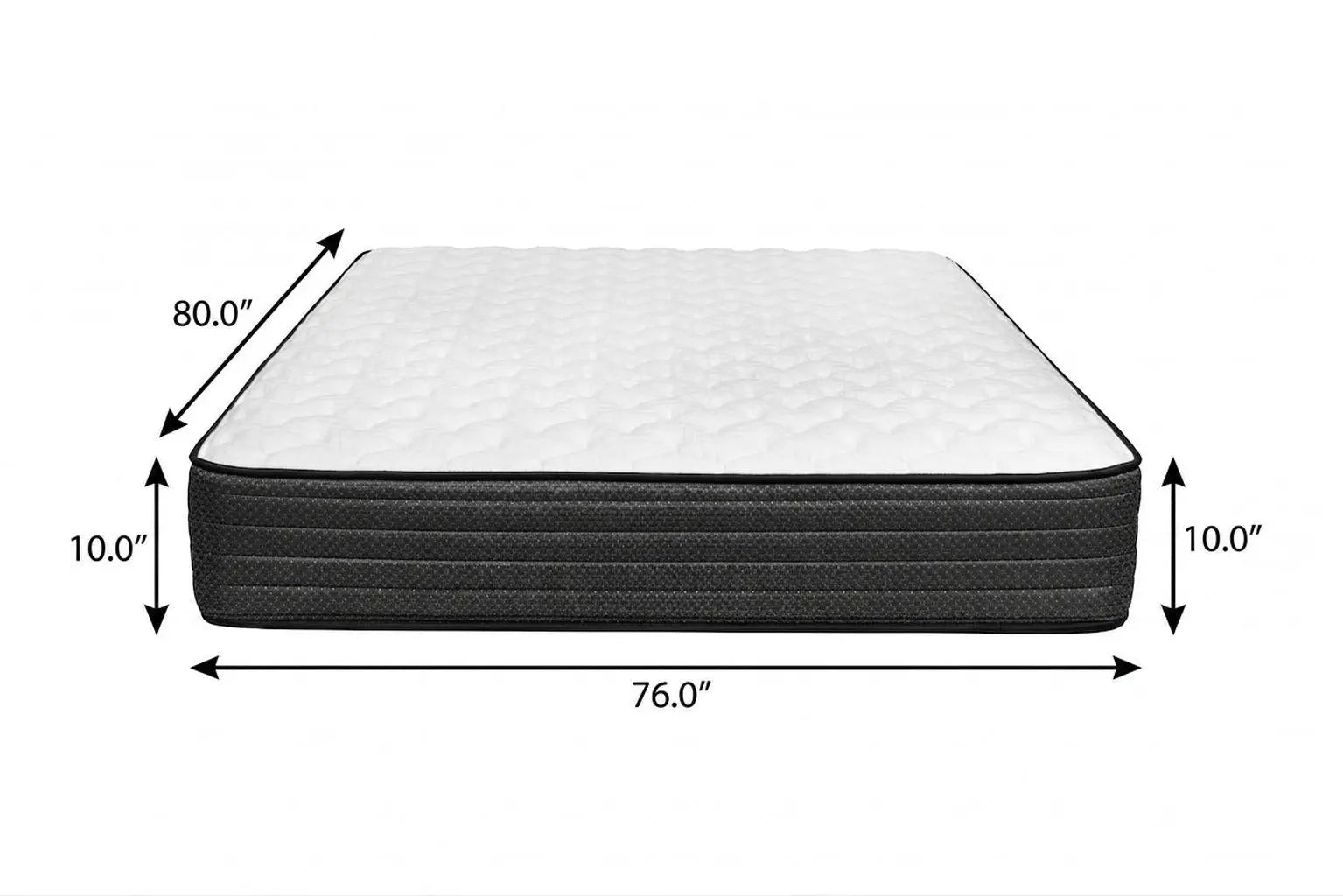 10" King Foam Medium Hybrid Mattress Homeroots Bed & Bath