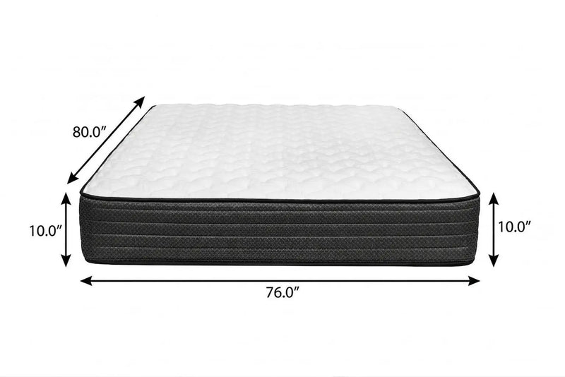 10" King Foam Medium Hybrid Mattress Homeroots Bed & Bath