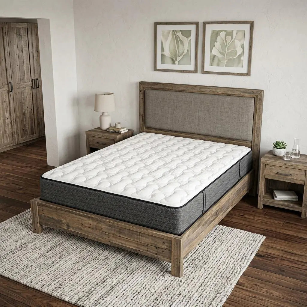 10" King Foam Medium Hybrid Mattress Homeroots Bed & Bath