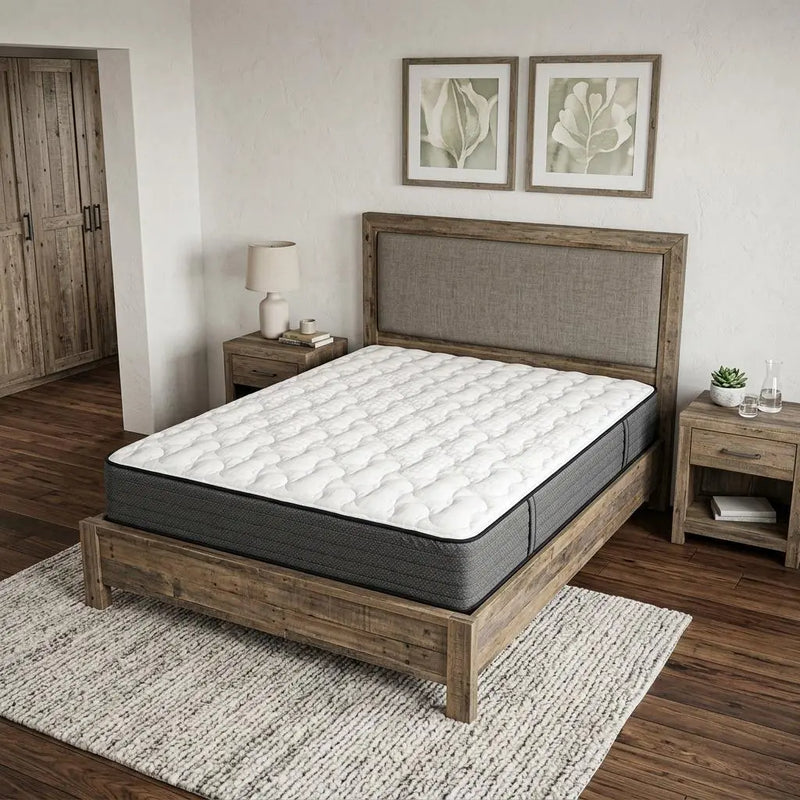 10" King Foam Medium Hybrid Mattress Homeroots Bed & Bath