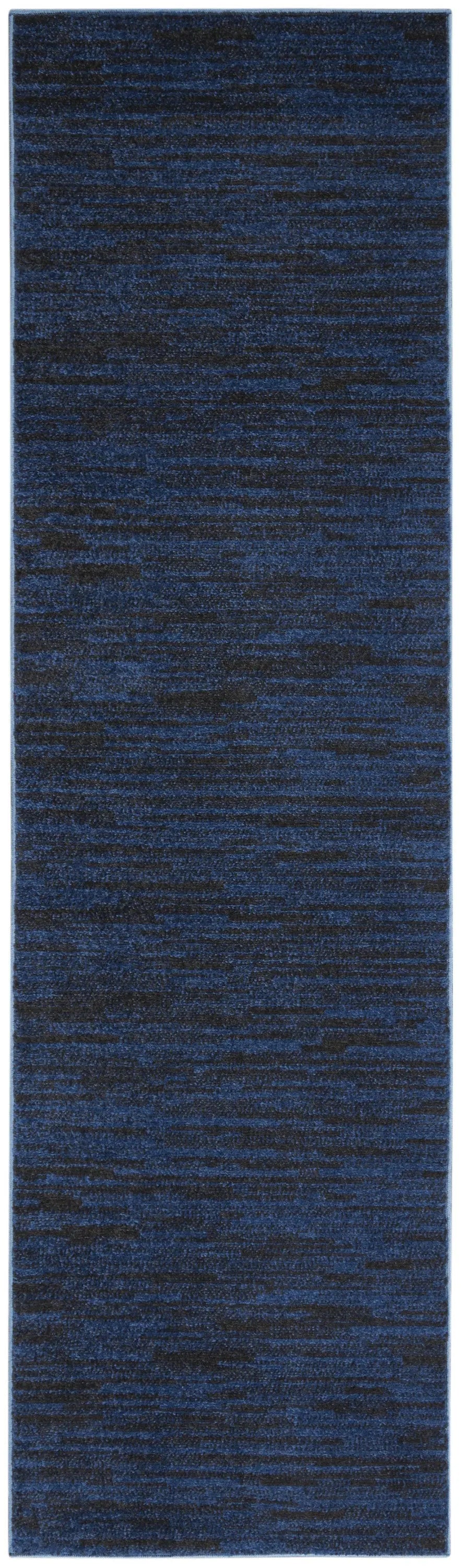 10' Midnight Blue Indoor Outdoor Runner Rug Homeroots Outdoor