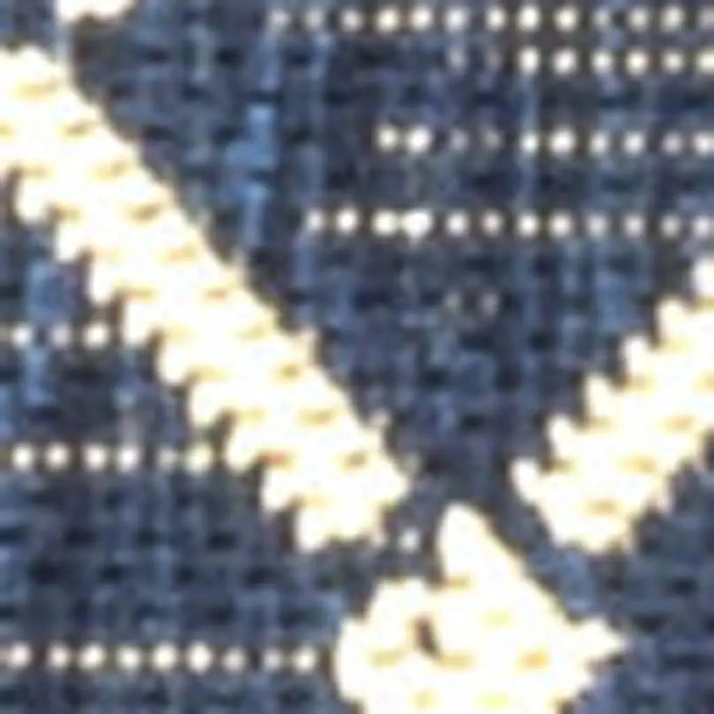 10' Navy Blue And Beige Trellis Indoor Outdoor Runner Rug Homeroots Outdoor