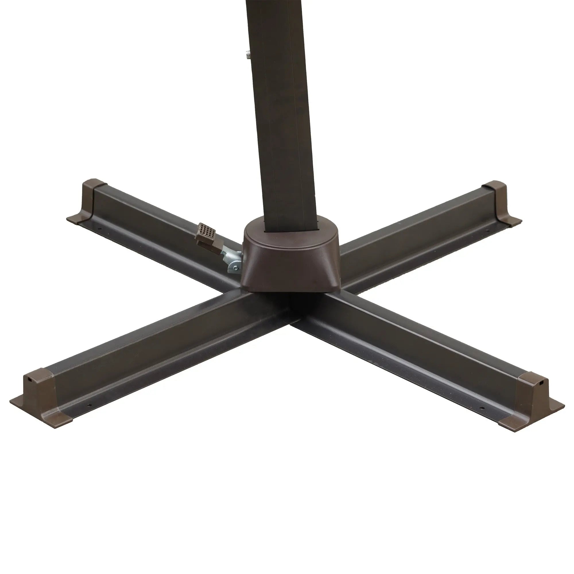 10' Navy Blue Polyester Square Tilt Cantilever Patio Umbrella With Stand Homeroots Outdoor