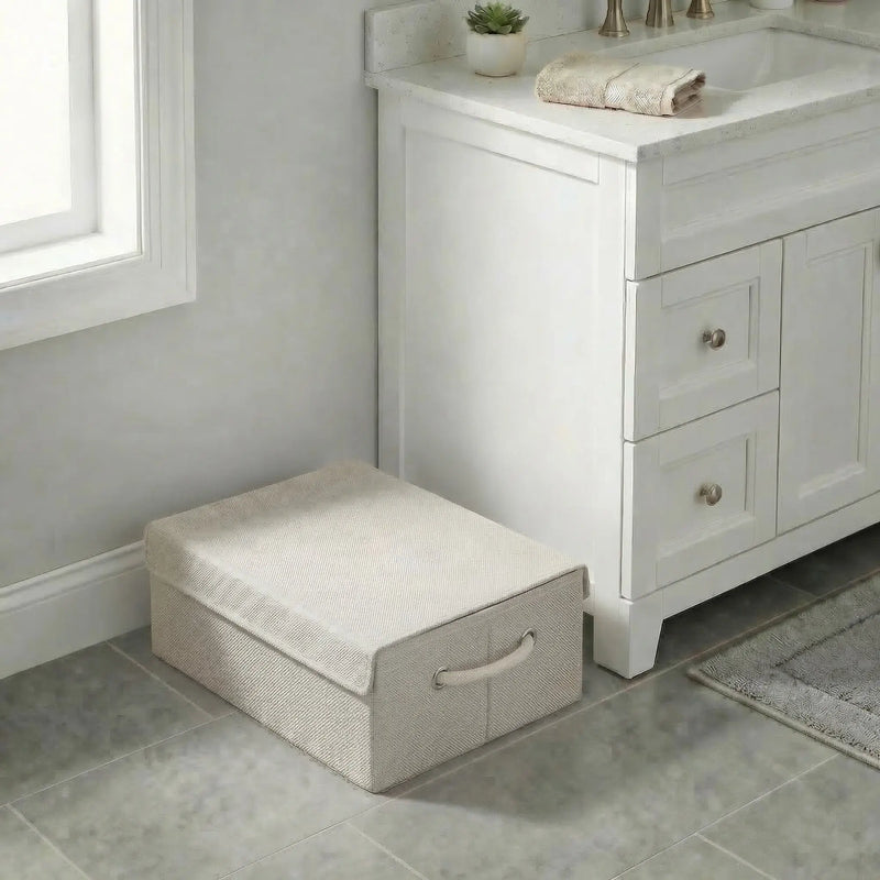10" Off White Wicker Free Standing Single Door Linen Cabinet Homeroots Organization