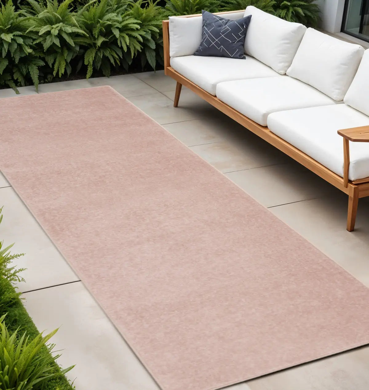 10' Pink Indoor Outdoor Runner Rug - GreatEagleInc