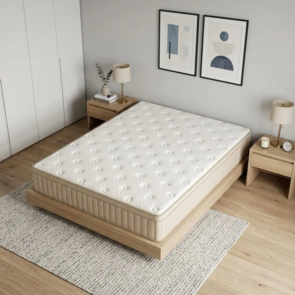 10" Queen Gel Memory Foam Hybrid Mattress Homeroots Bed & Bath