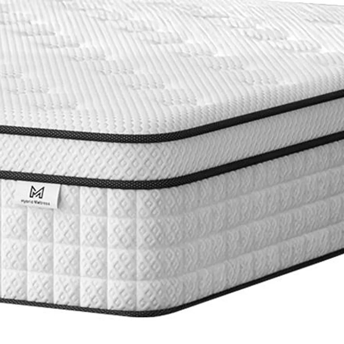 10" Queen Gel Memory Foam Medium Check Hybrid Mattress Homeroots Bed & Bath