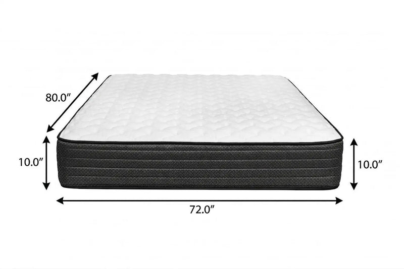 10" RV King 72 x 80 Foam Medium Hybrid Mattress Homeroots Bed & Bath