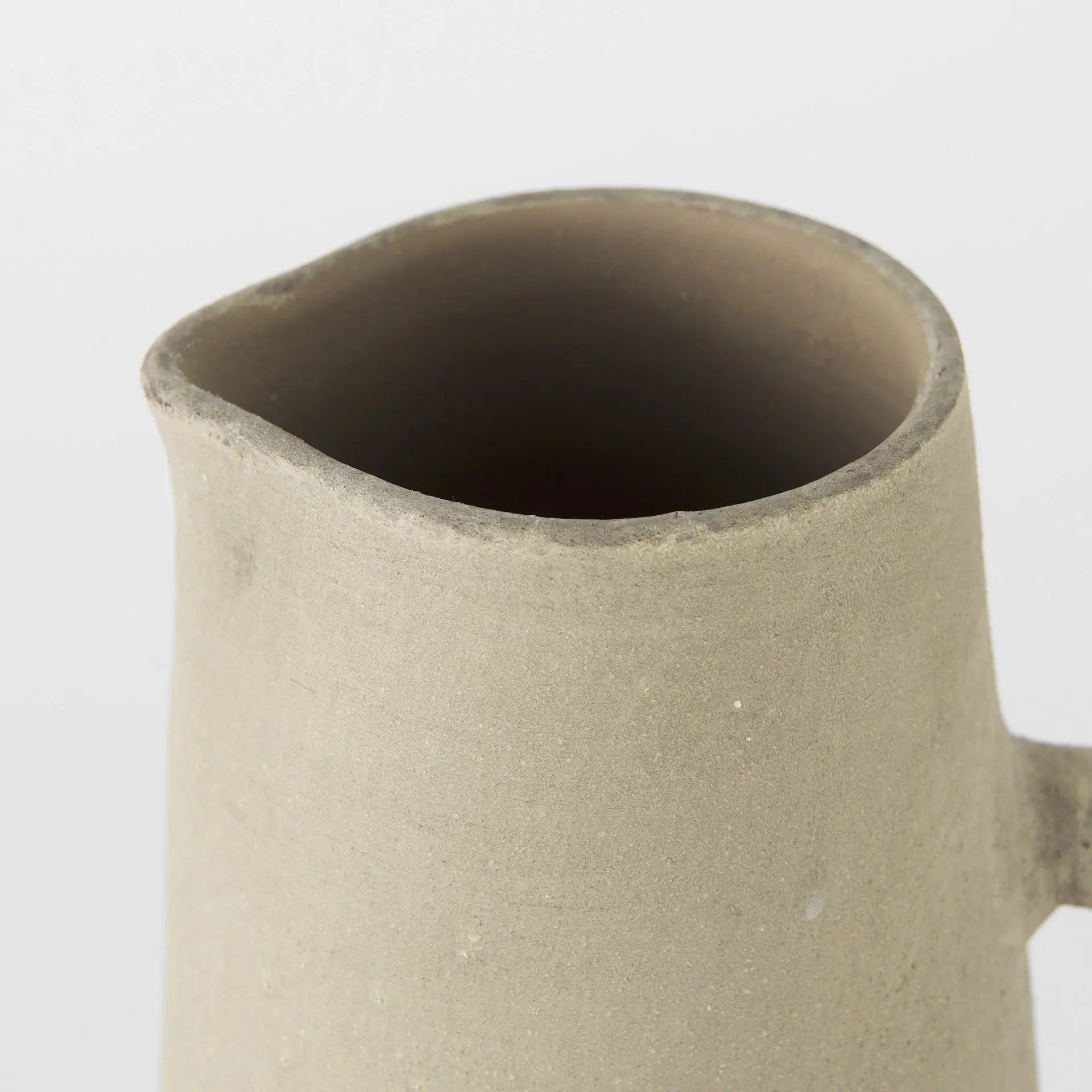 10" Rustic Organic White And Natural Decorative Jug Homeroots Home Decor
