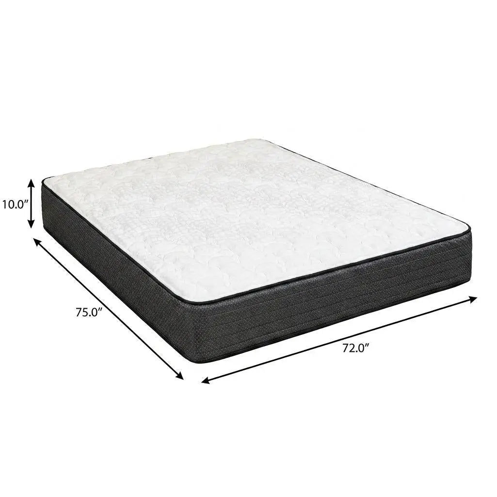 10" Short King 72 x 75 Foam Firm Hybrid Mattress Homeroots Bed & Bath