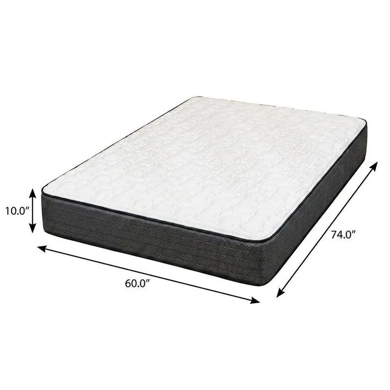 10" Short Queen 60 x 74 Foam Firm Hybrid Mattress Homeroots Bed & Bath