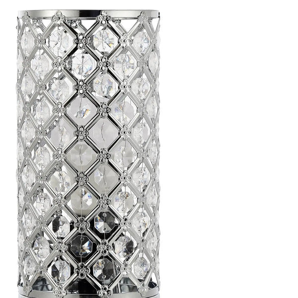 10" Silver Column Lamp Homeroots Lighting