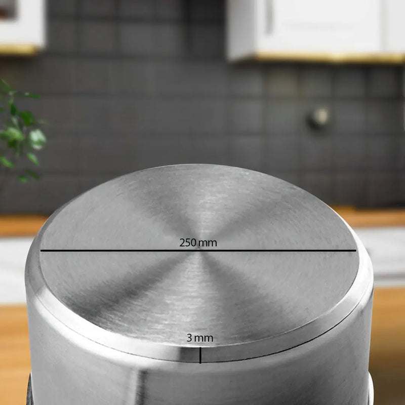 10" Silver Stainless Steel Stock Pot Homeroots Kitchen & Dining