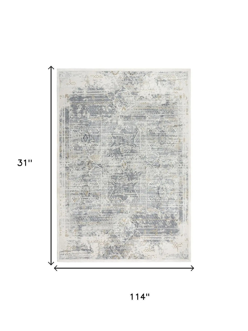 10' Stone Beige And Ivory Abstract Area Rug Homeroots Home Decor