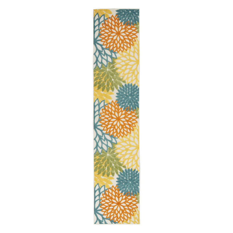 10' Turquoise Indoor Outdoor Runner Rug - GreatEagleInc