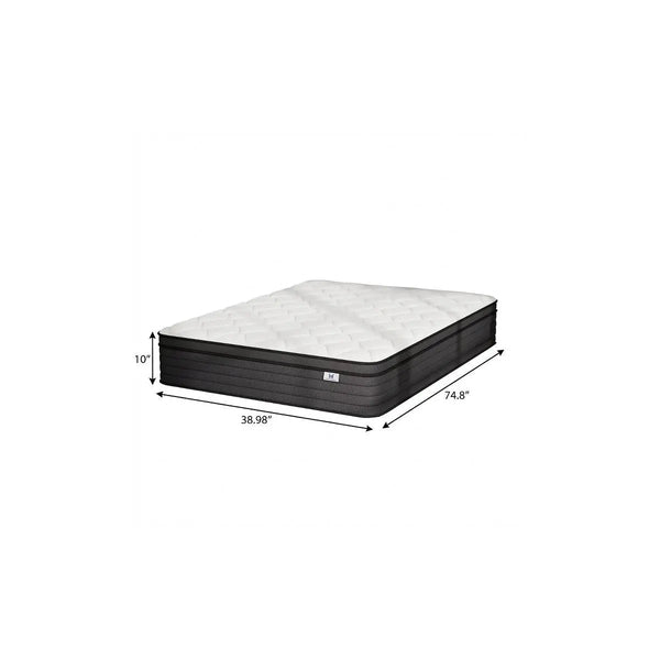 10" Twin Foam Hybrid Mattress Homeroots Bed & Bath