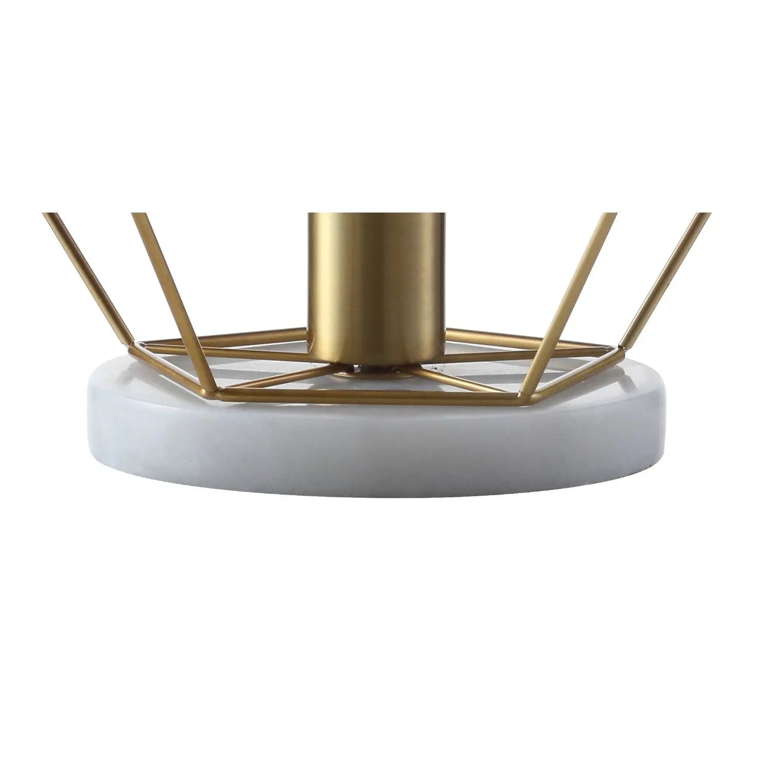 10" White Geometric Table Lamp Homeroots Lighting