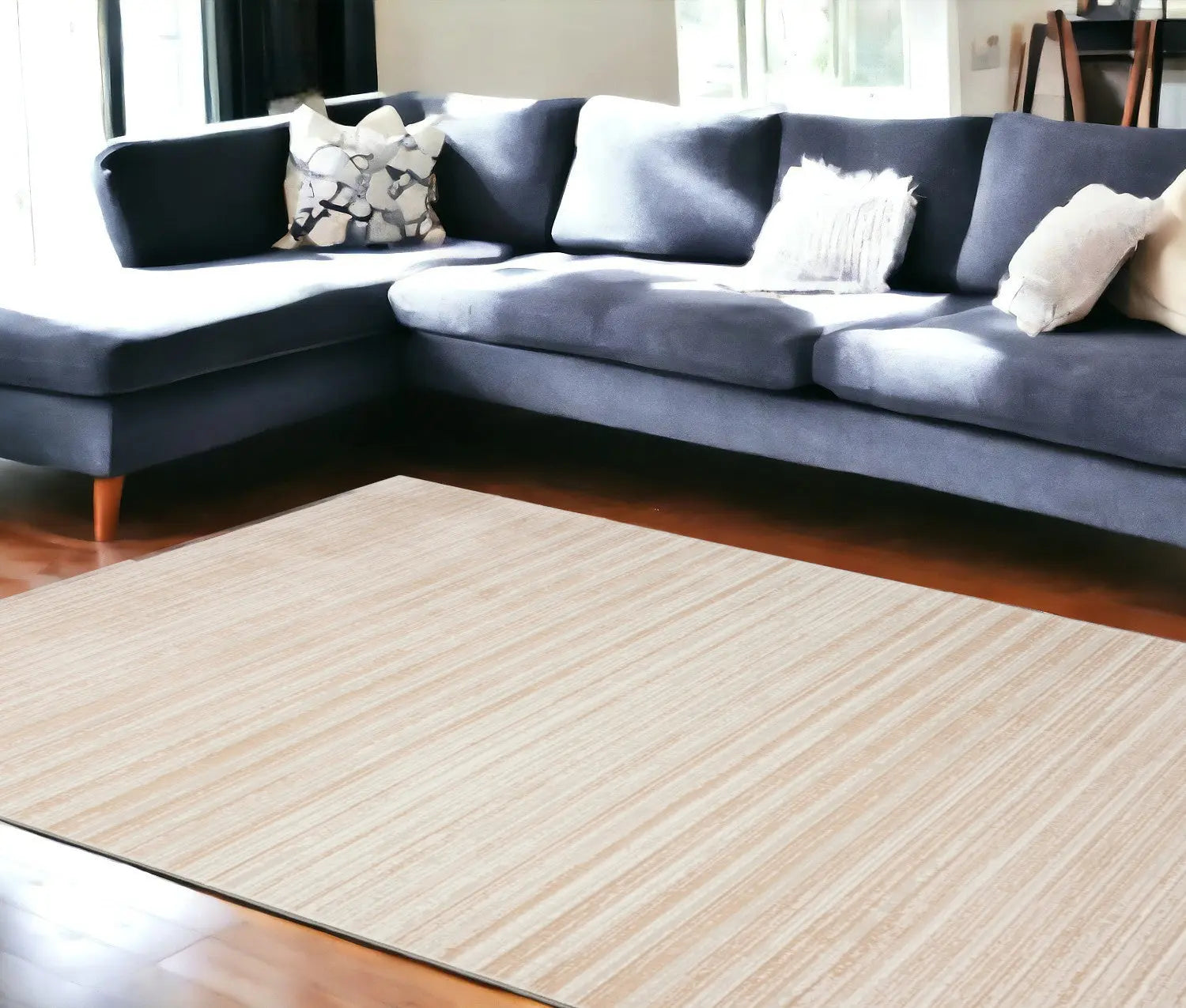 10' X 13' Beige Abstract Distressed Area Rug Homeroots Home Decor