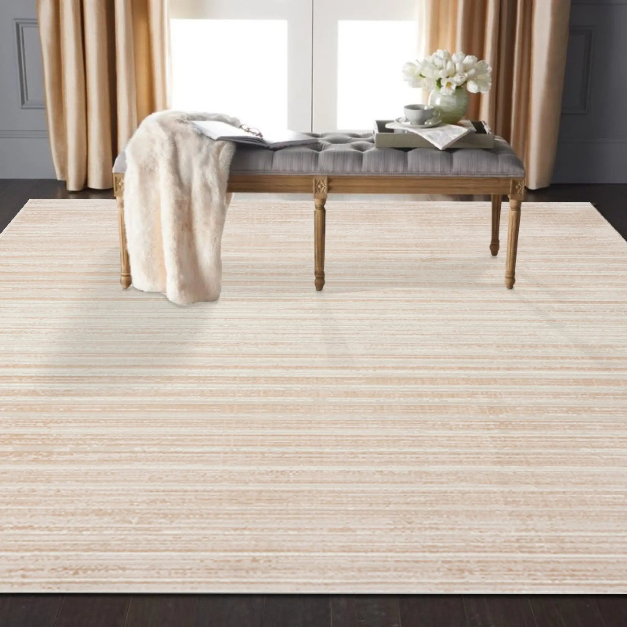10' X 13' Beige Abstract Distressed Area Rug Homeroots Home Decor