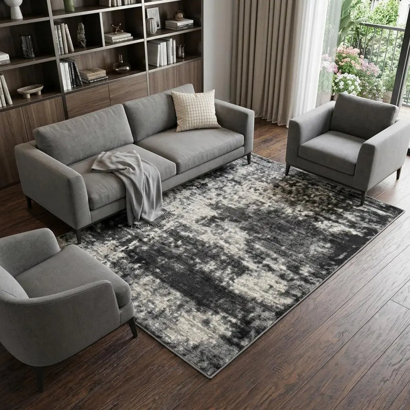 10' X 13' Beige Taupe Tan Gray And Dark Gray Abstract Area Rug Homeroots Home Decor