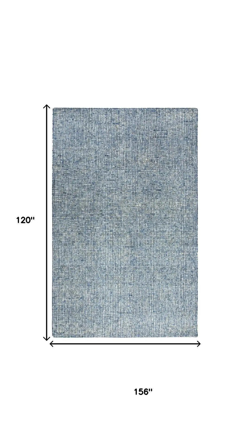 10' X 13' Blue And Beige Wool Hand Tufted Area Rug Homeroots Home Decor