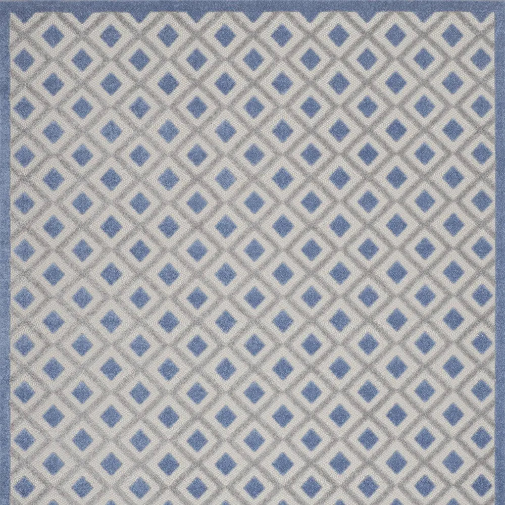 10' X 13' Blue And Gray Indoor Outdoor Area Rug Homeroots Outdoor