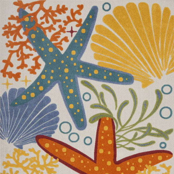 10' X 13' Blue And Yellow Indoor Outdoor Area Rug - GreatEagleInc