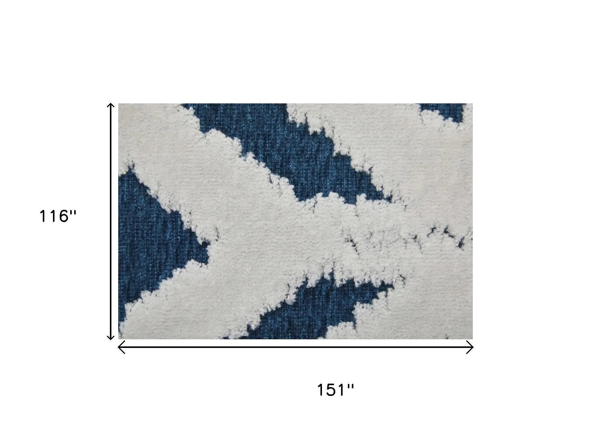 10' X 13' Blue Green And White Area Rug Homeroots Home Decor