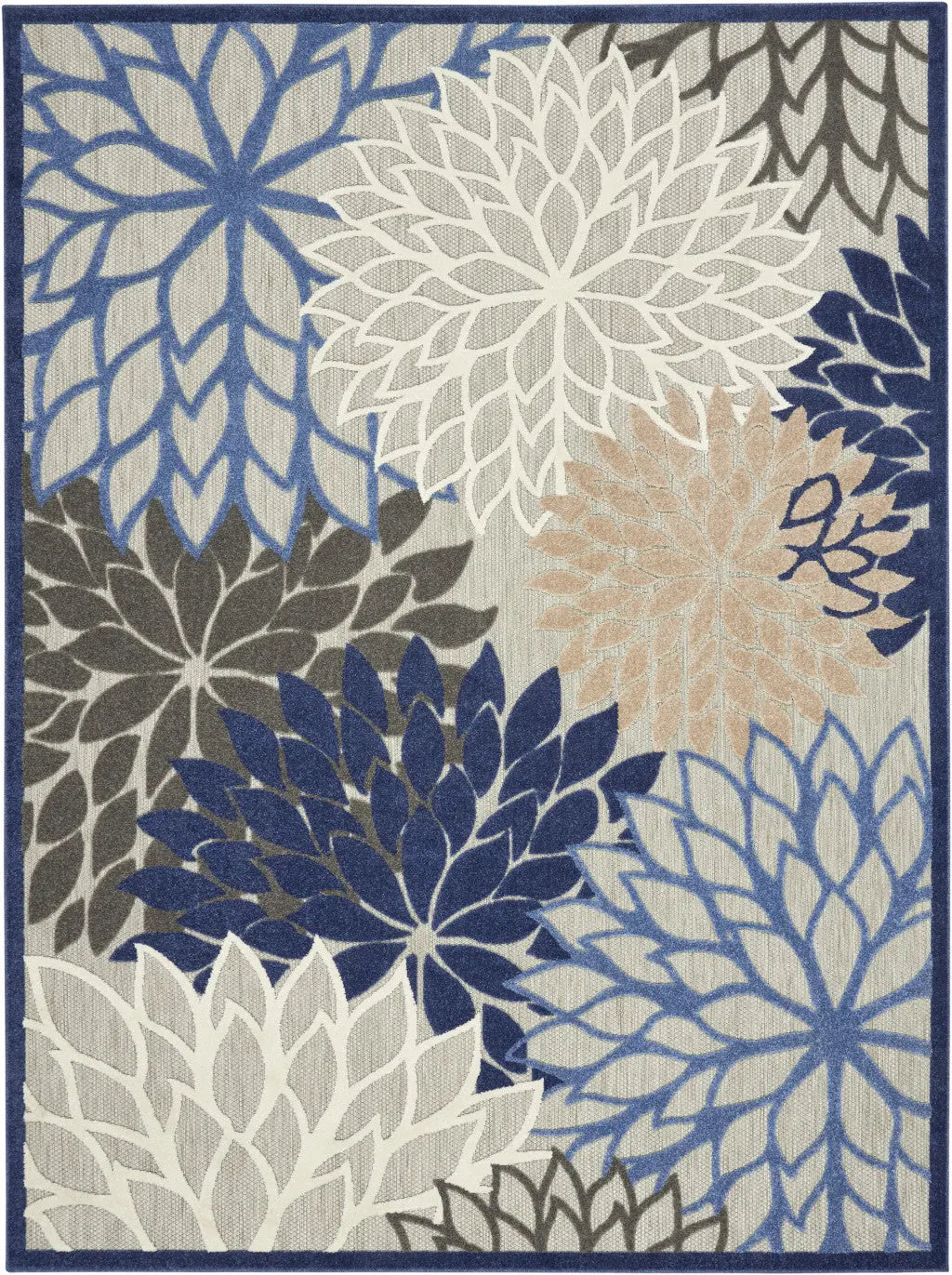 10' X 13' Blue Indoor Outdoor Area Rug - GreatEagleInc