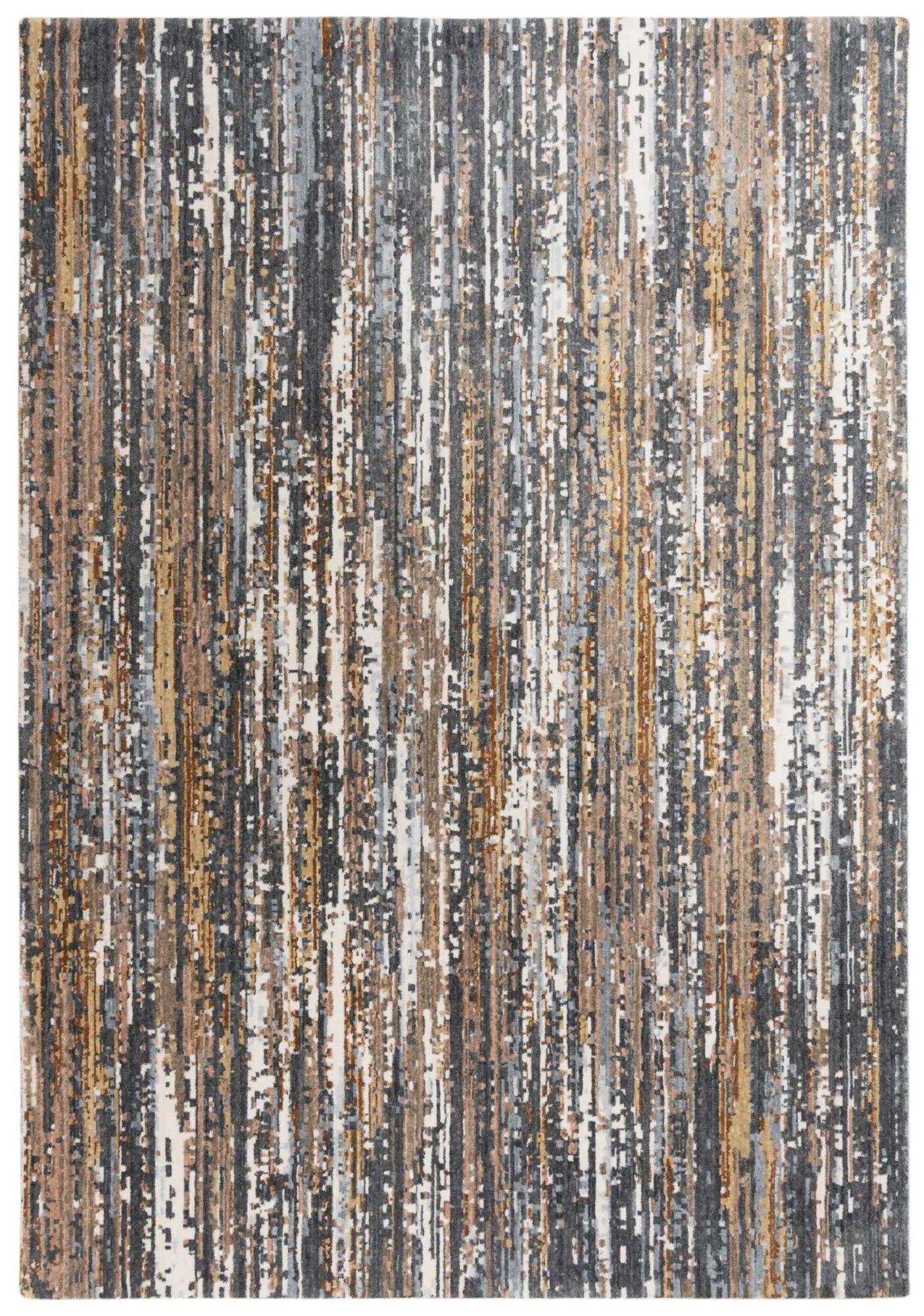 10' X 13' Charcoal Brown Rust Beige And Ivory Abstract Hand Carved Handmade Area Rug Homeroots Home Decor