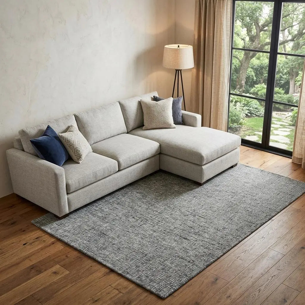 10' X 13' Dark Gray And Beige Wool Hand Tufted Area Rug Homeroots Home Decor