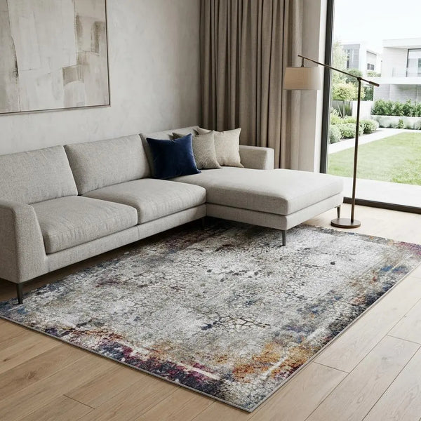 10' X 13' Gray And Blue Abstract Hand Carved Handmade Area Rug Homeroots Home Decor