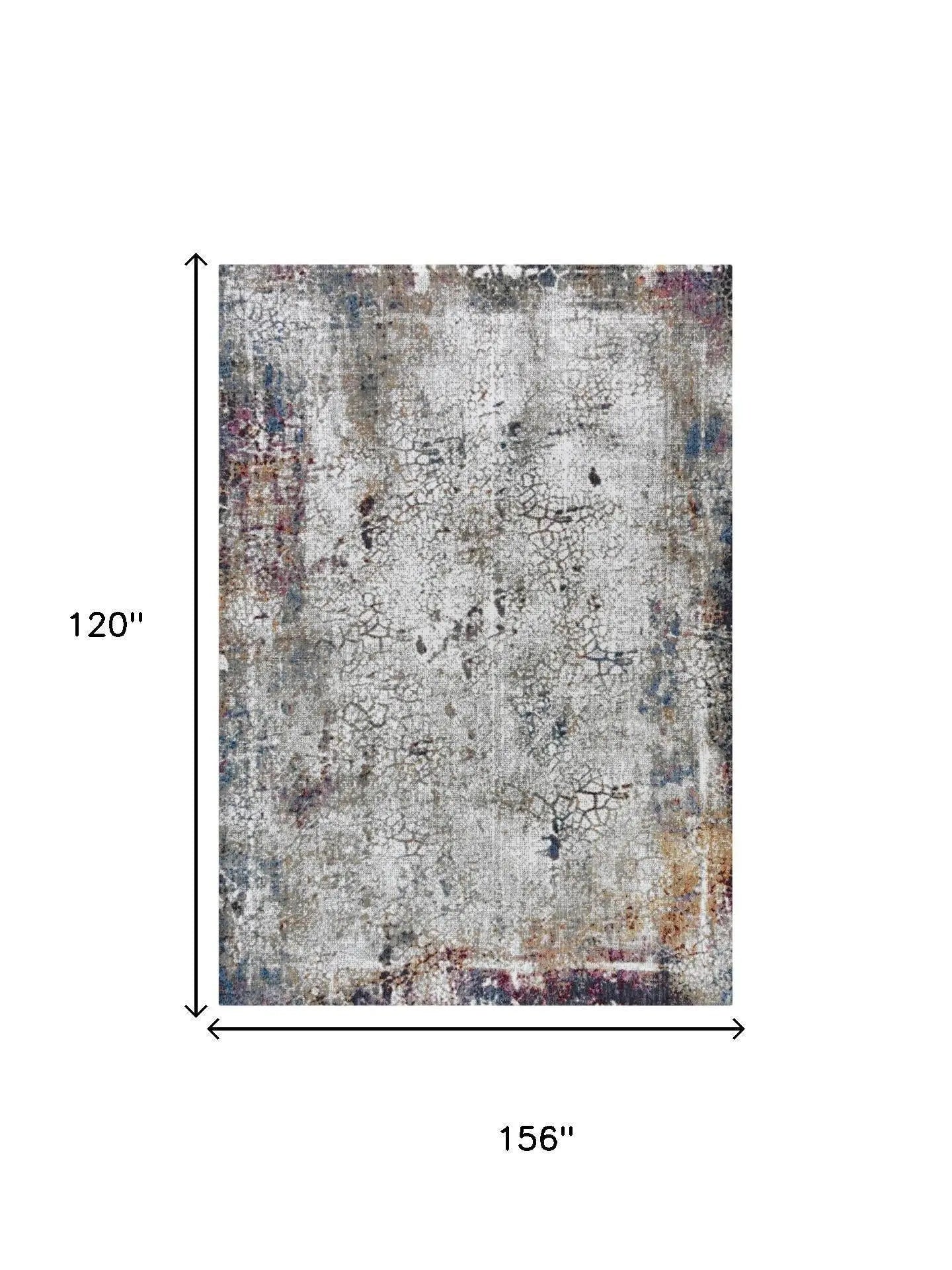 10' X 13' Gray And Blue Abstract Hand Carved Handmade Area Rug Homeroots Home Decor