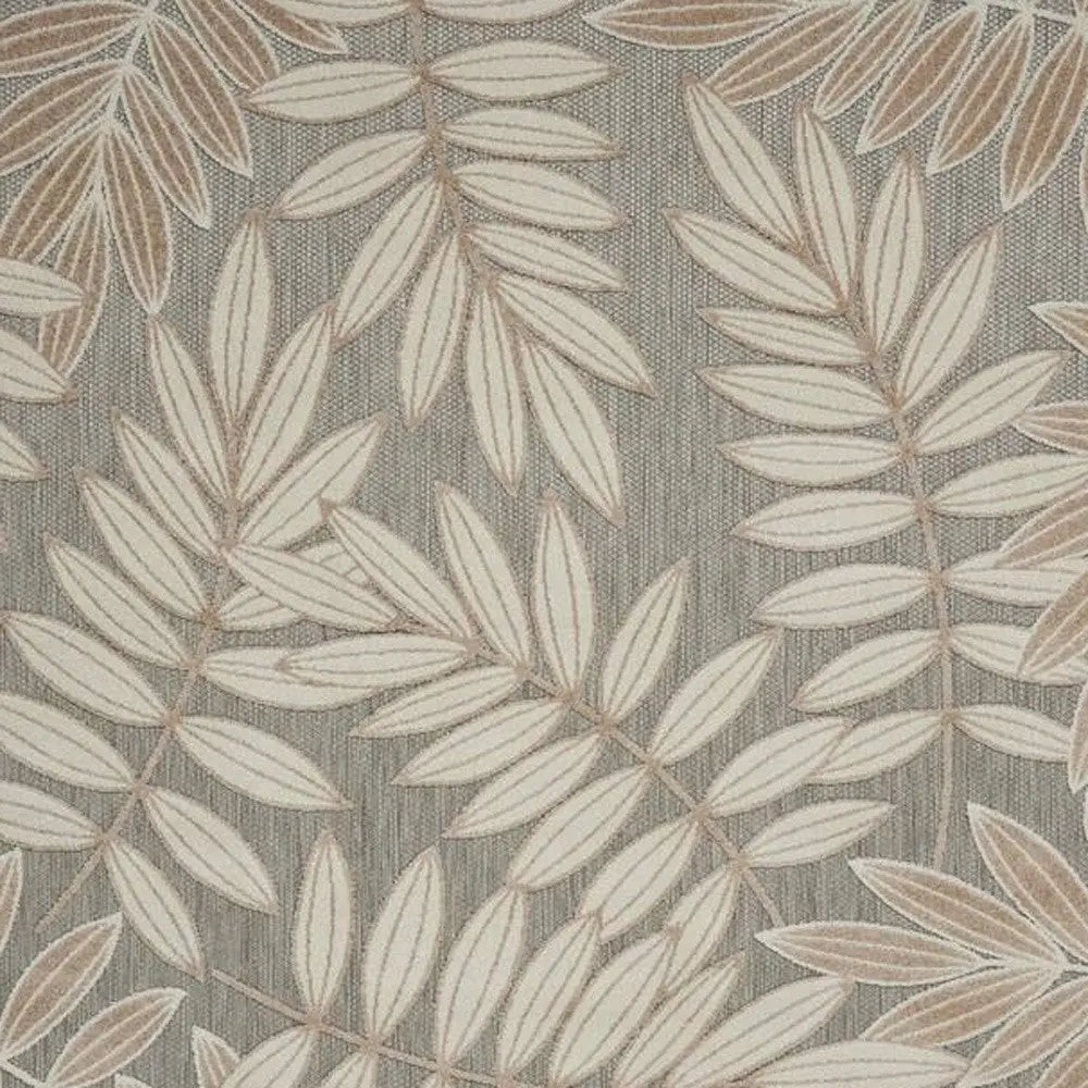 10' X 13' Gray And Ivory Indoor Outdoor Area Rug - GreatEagleInc