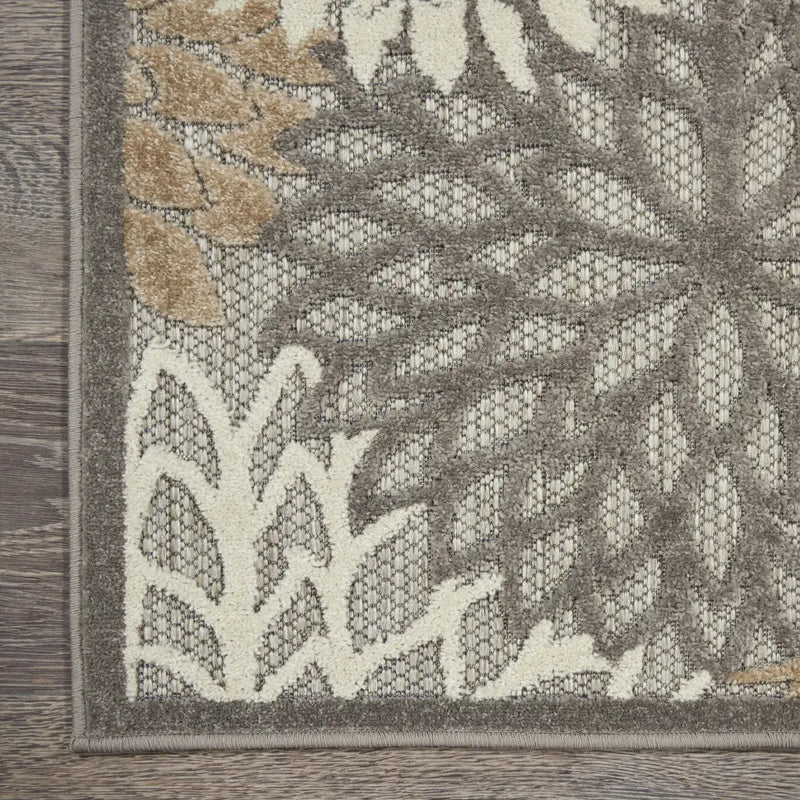 10' X 13' Gray And Ivory Indoor Outdoor Area Rug - GreatEagleInc