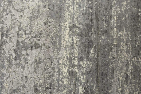 10' X 13' Gray And Ivory New Zealand Lambs Wool Abstract Hand Carved Handmade Area Rug Homeroots Home Decor
