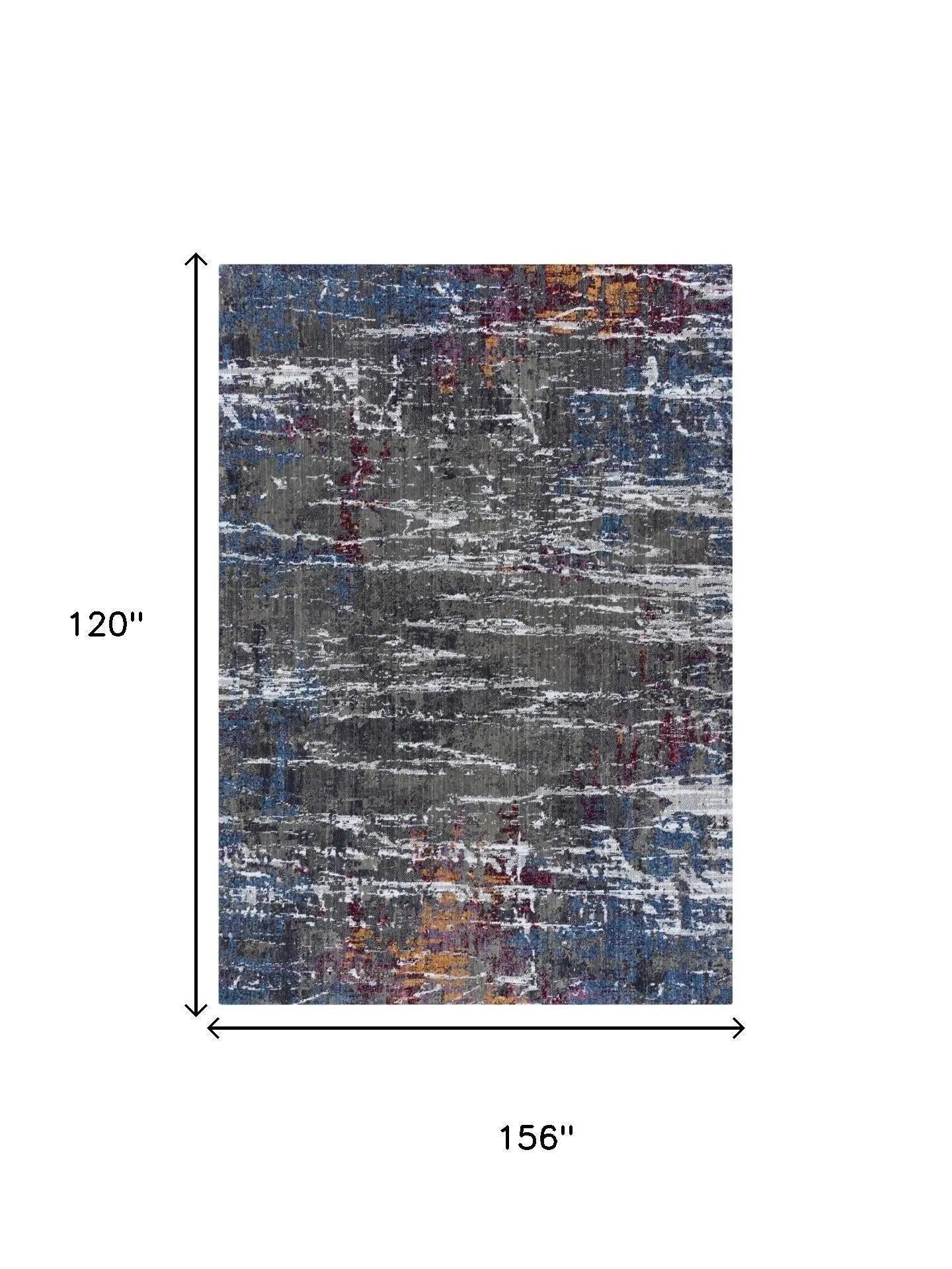 10' X 13' Gray Blue Pink Ivory And Orange Abstract Hand Carved Handmade Area Rug Homeroots Home Decor