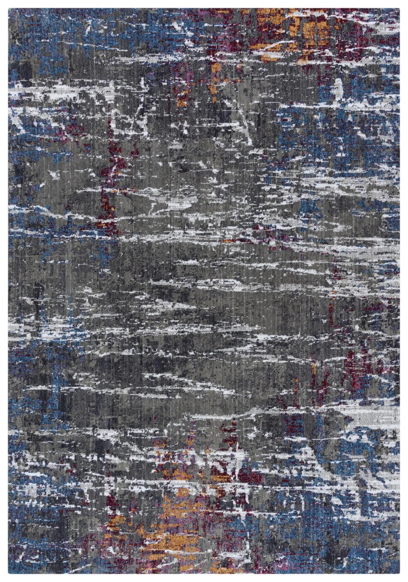 10' X 13' Gray Blue Pink Ivory And Orange Abstract Hand Carved Handmade Area Rug Homeroots Home Decor