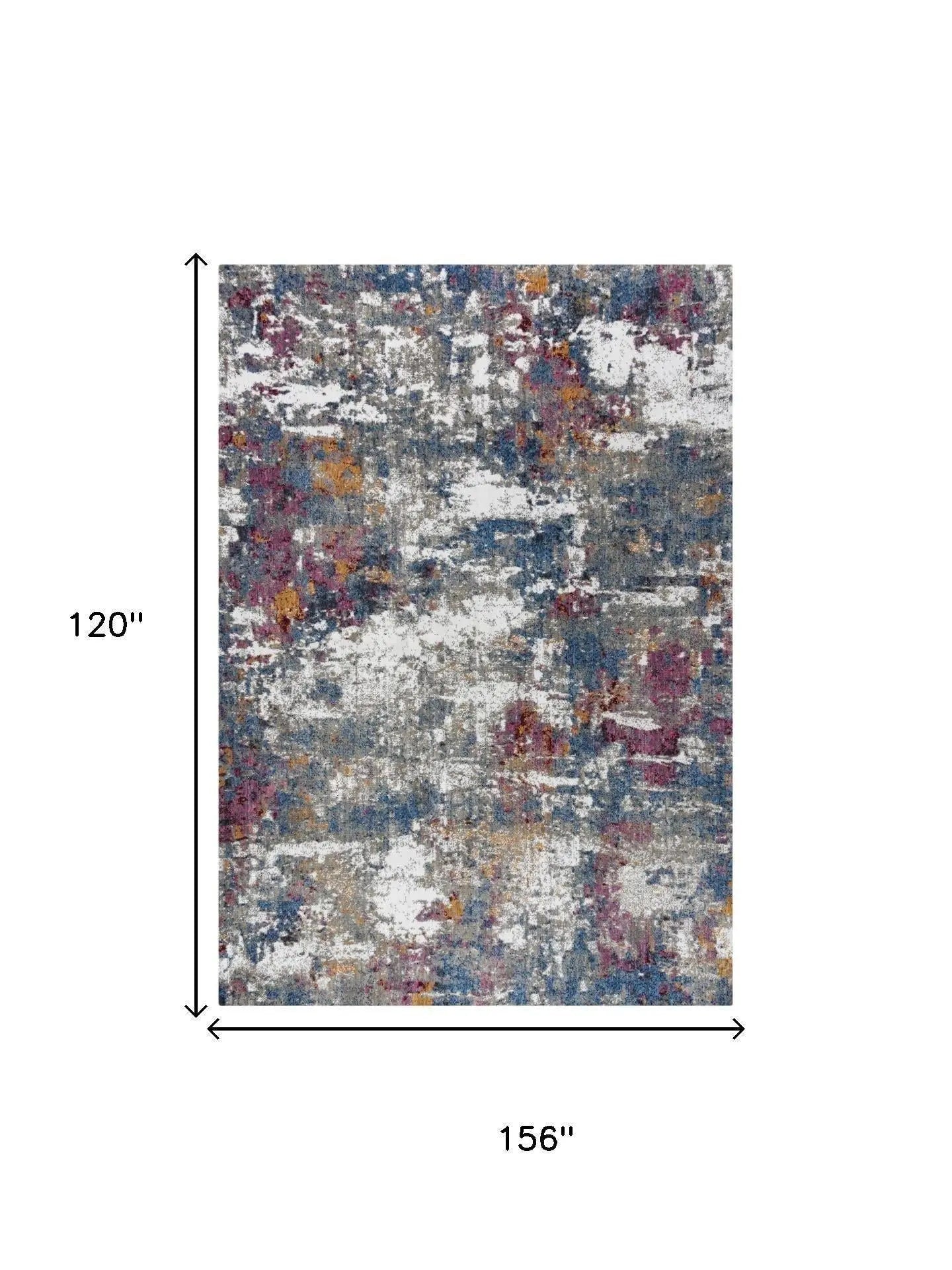 10' X 13' Gray Blue Pink Orange Red And Ivory Abstract Hand Carved Handmade Area Rug Homeroots Home Decor