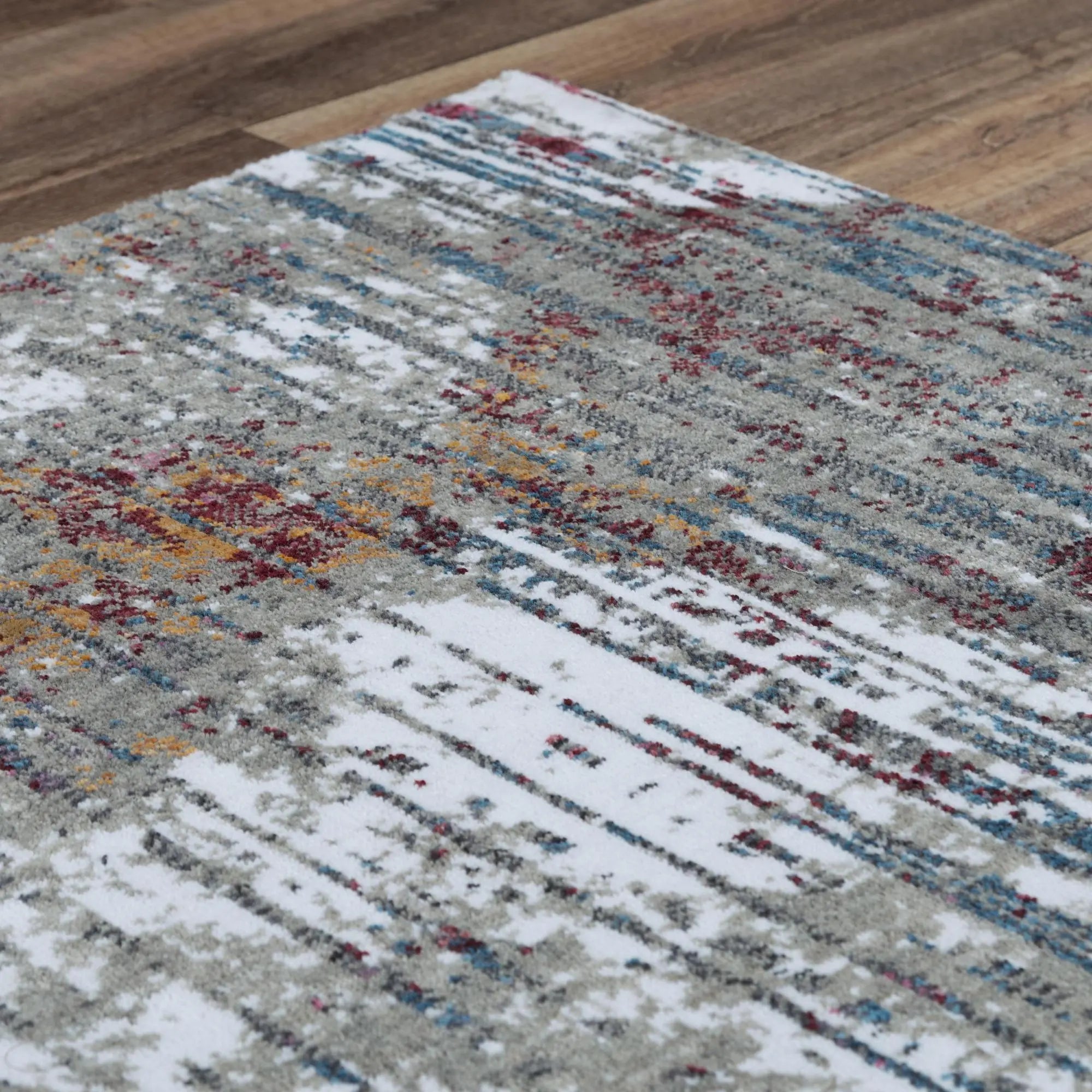 10' X 13' Gray Burgundy Orange Blue And Ivory Abstract Hand Carved Handmade Area Rug Homeroots Home Decor