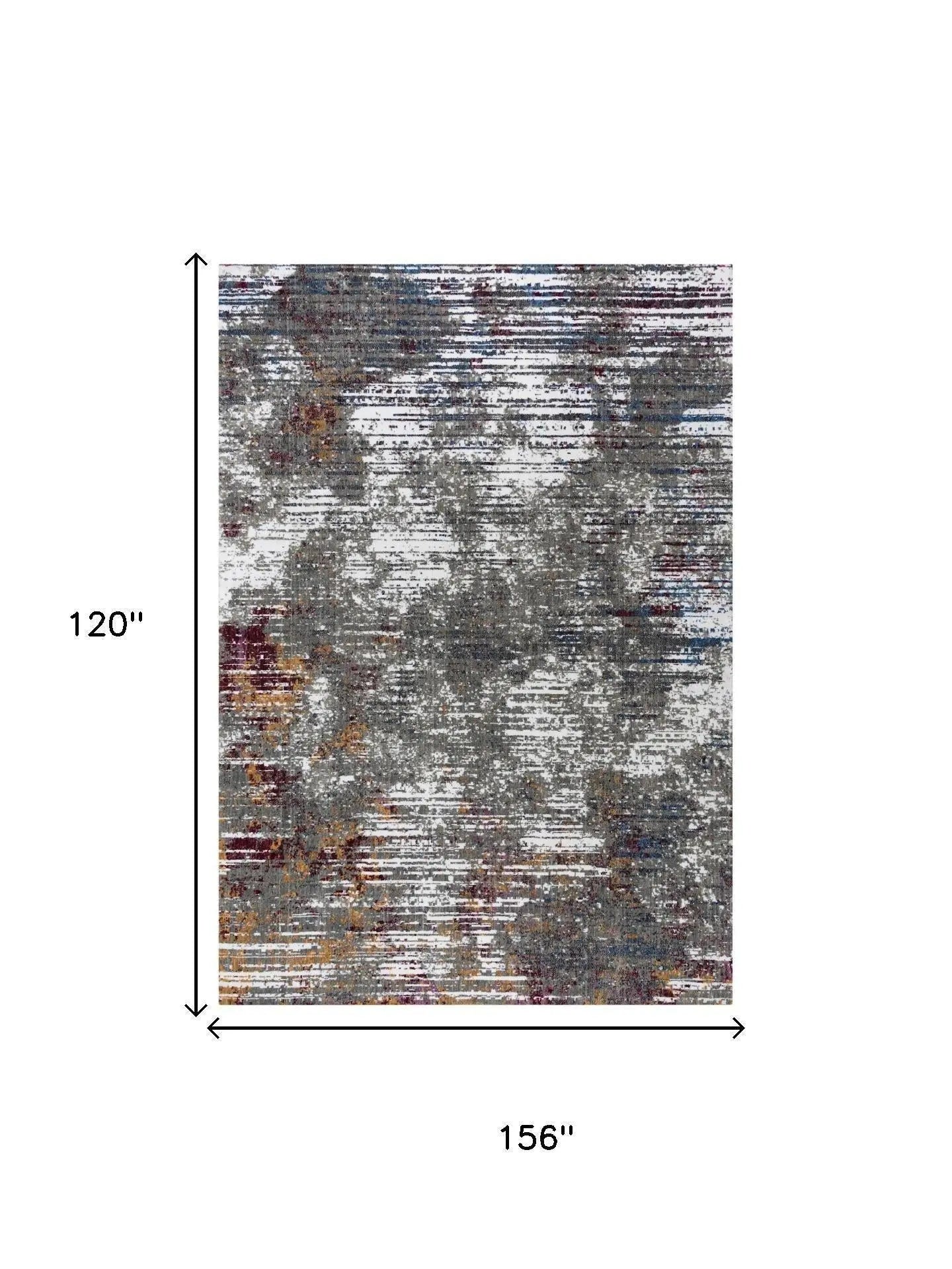 10' X 13' Gray Burgundy Orange Blue And Ivory Abstract Hand Carved Handmade Area Rug Homeroots Home Decor