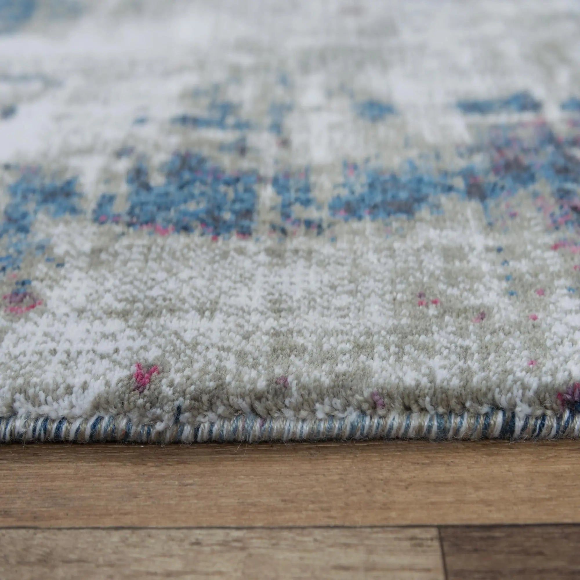 10' X 13' Gray Cream Red Blue Purple Pink And Ivory Abstract Hand Carved Handmade Area Rug Homeroots Home Decor
