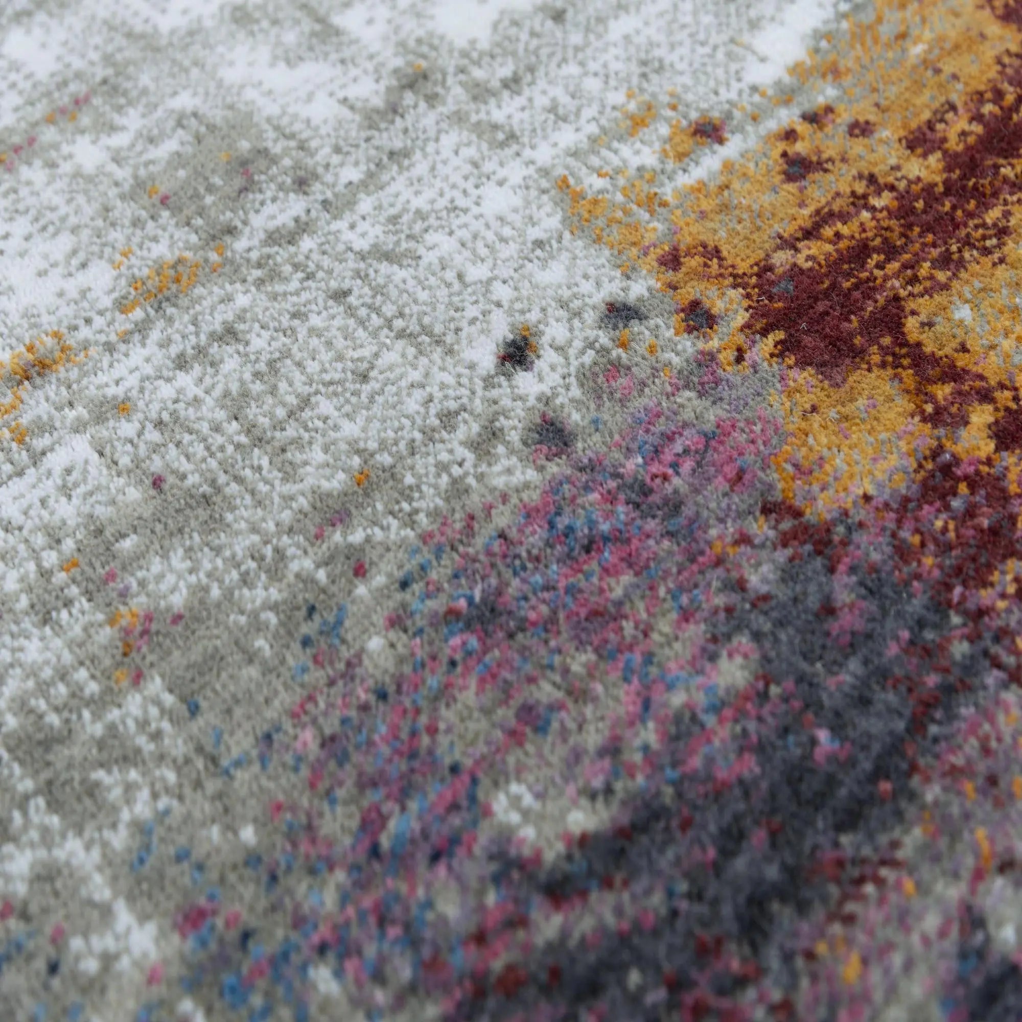 10' X 13' Gray Cream Red Blue Purple Pink And Ivory Abstract Hand Carved Handmade Area Rug Homeroots Home Decor