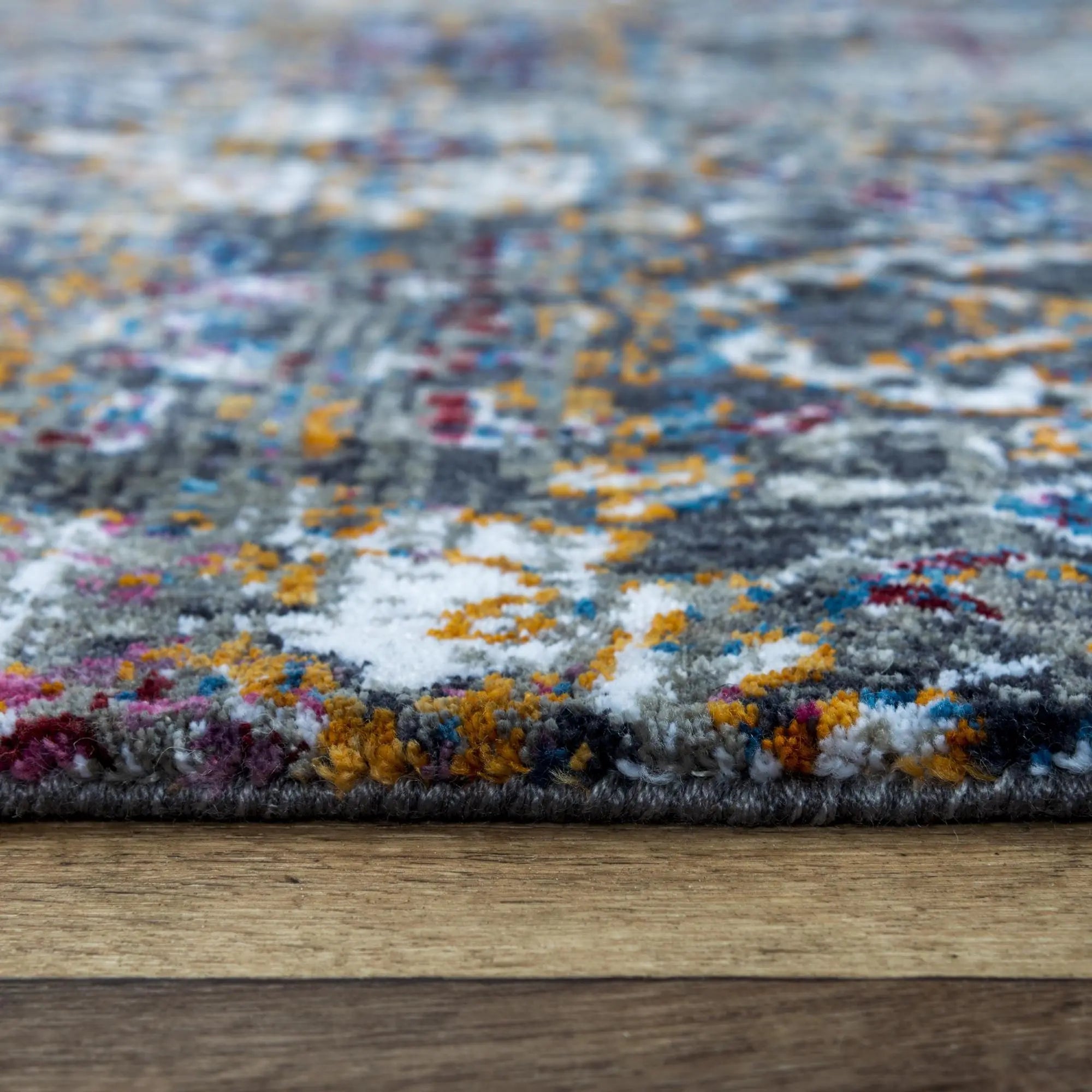 10' X 13' Gray Ivory Dark Blue Blue And Orange Oriental Hand Carved Handmade Area Rug Homeroots Home Decor