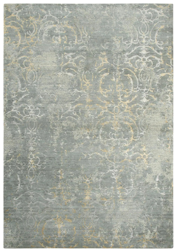 10' X 13' Gray Light Gray Beige And Ivory New Zealand Lambs Wool Trellis Hand Carved Handmade Area Rug Homeroots Home Decor