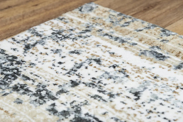 10' X 13' Gray Light Gray Brown Beige And Ivory Abstract Hand Carved Handmade Area Rug Homeroots Home Decor