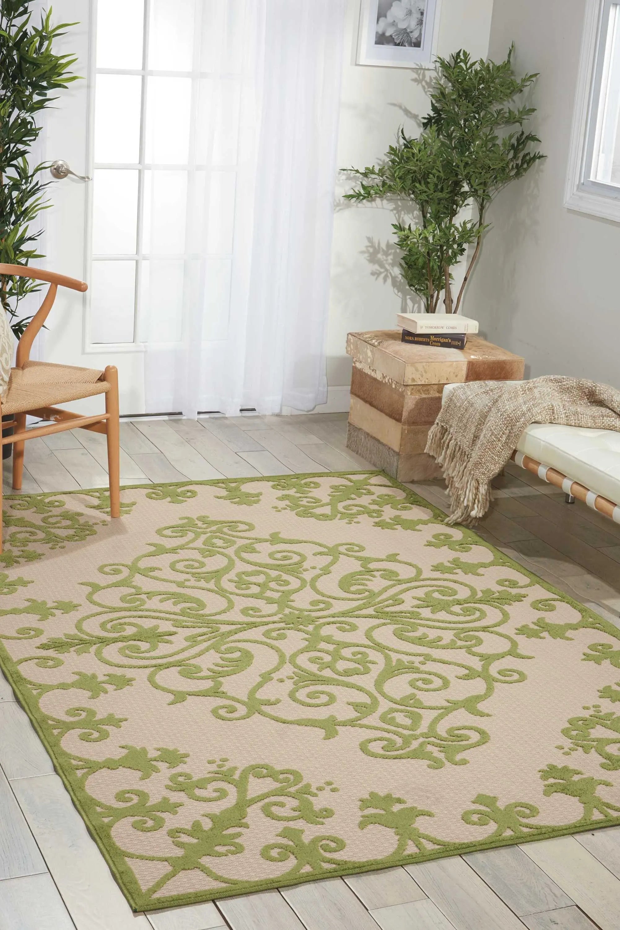 10' X 13' Green Indoor Outdoor Area Rug - GreatEagleInc
