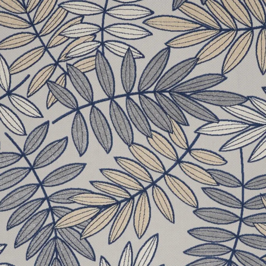 10' X 13' Ivory And Blue Indoor Outdoor Area Rug Homeroots Outdoor
