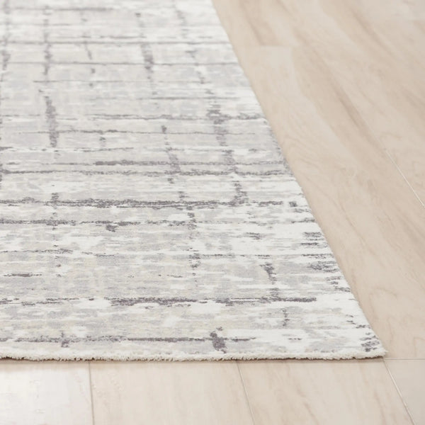 10' X 13' Ivory And Gray New Zealand Lambs Wool Abstract Hand Carved Handmade Area Rug Homeroots Home Decor